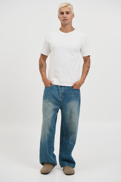 Fitted Ribbed Tee White