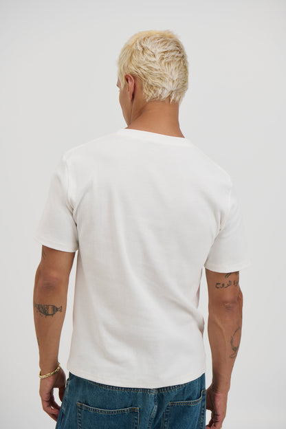 Fitted Ribbed Tee White