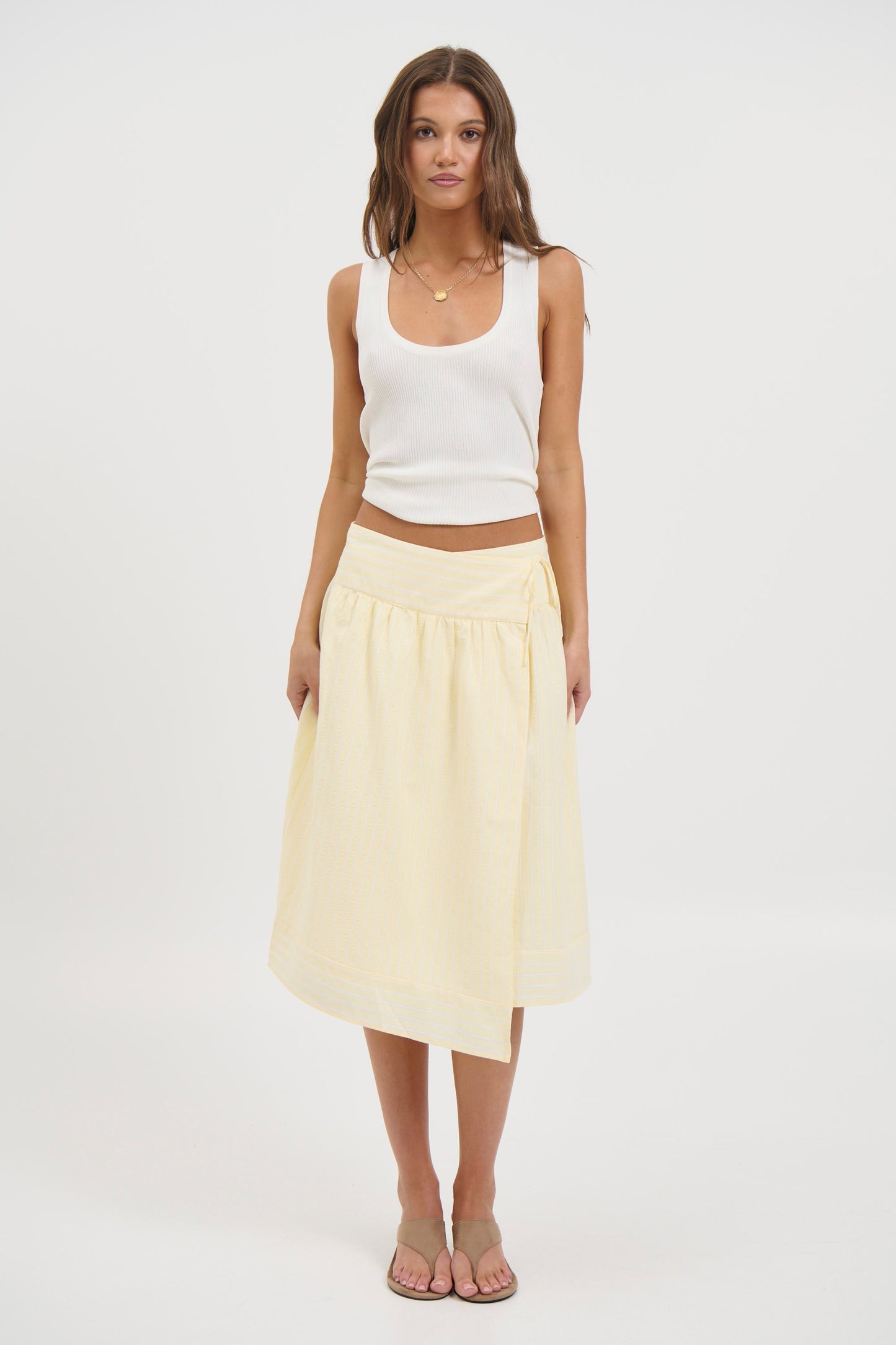 Chase Midi Skirt Lemon