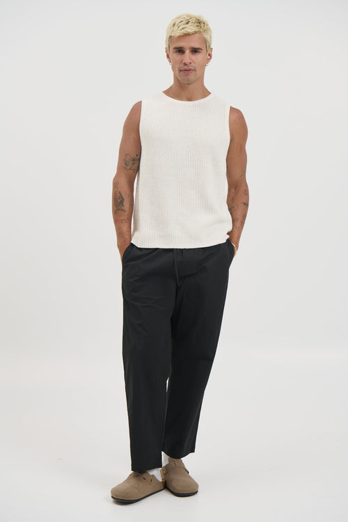 Andy Relaxed Cotton Pant Black - FINAL SALE
