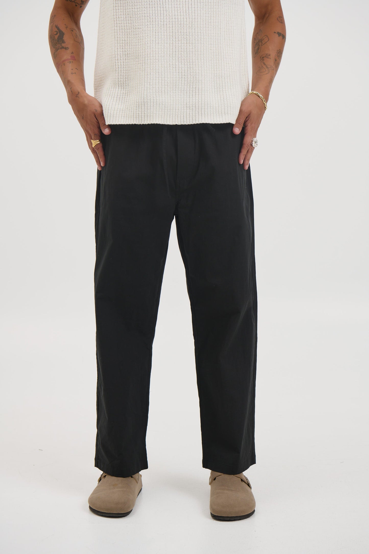 Andy Relaxed Cotton Pant Black - FINAL SALE