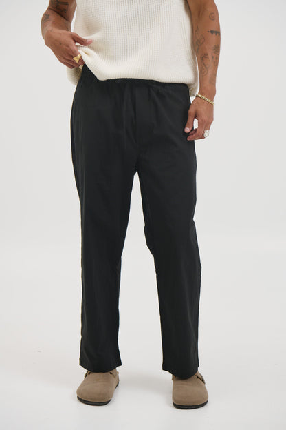 Andy Relaxed Cotton Pant Black - FINAL SALE