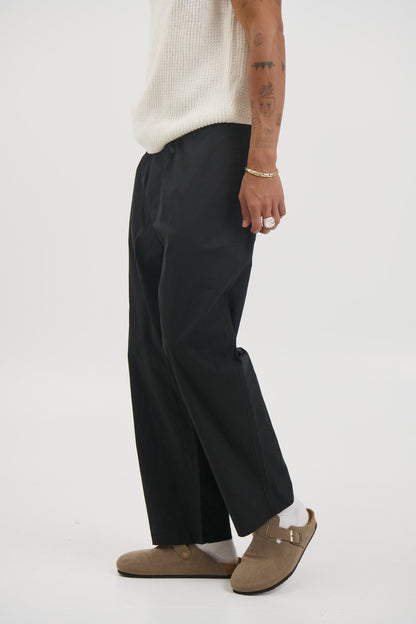 Andy Relaxed Cotton Pant Black - FINAL SALE