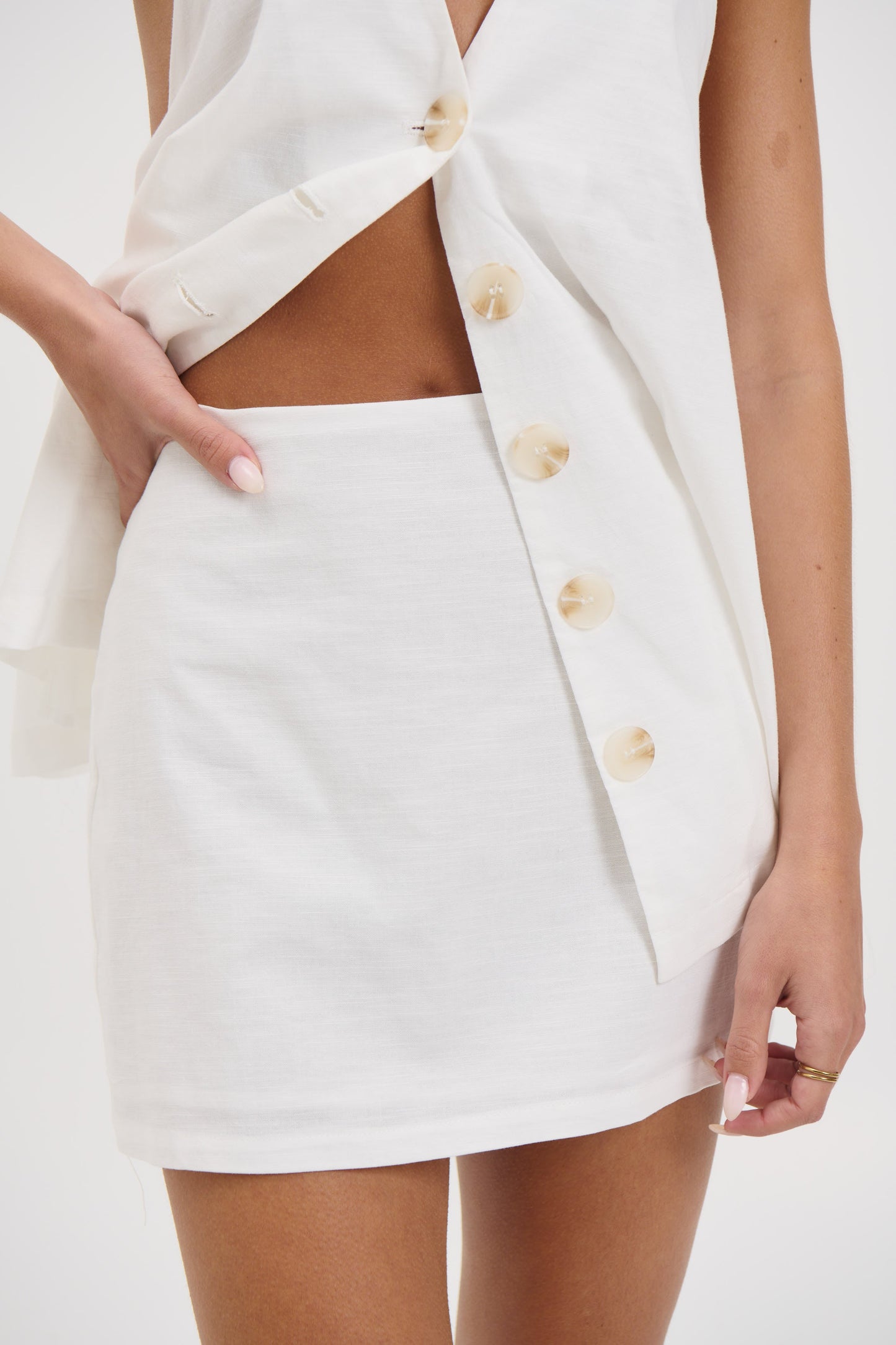Aviva Mini Skirt White