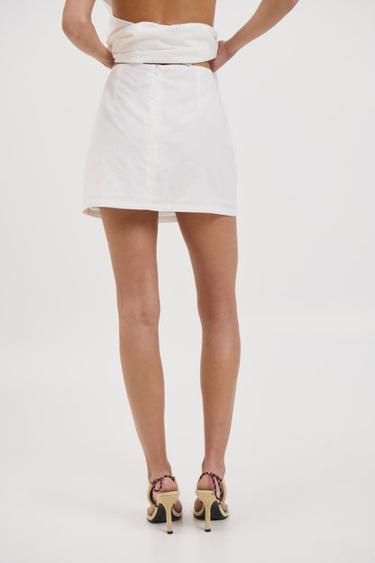 Aviva Mini Skirt White