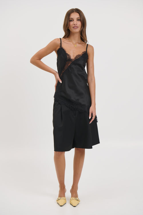 Chrishell Lace Cami Black
