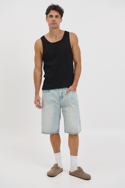 Flint Baggy Denim Jort Light