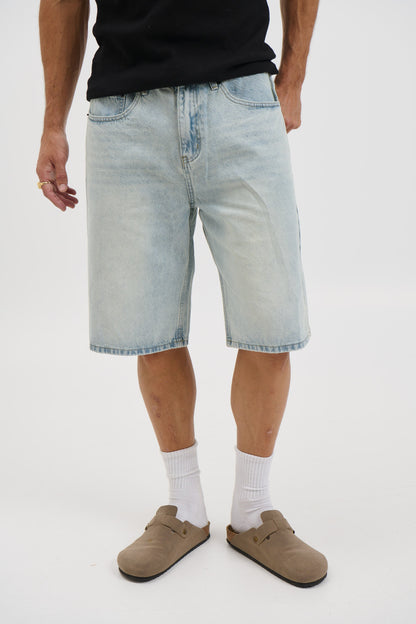 Flint Baggy Denim Jort Light