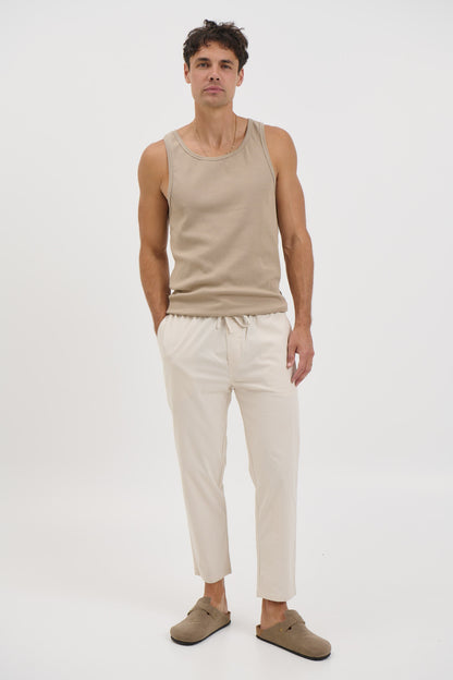 Locky Straight Pant Stone - FINAL SALE