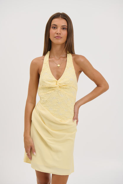 Eva Mini Dress Lemon