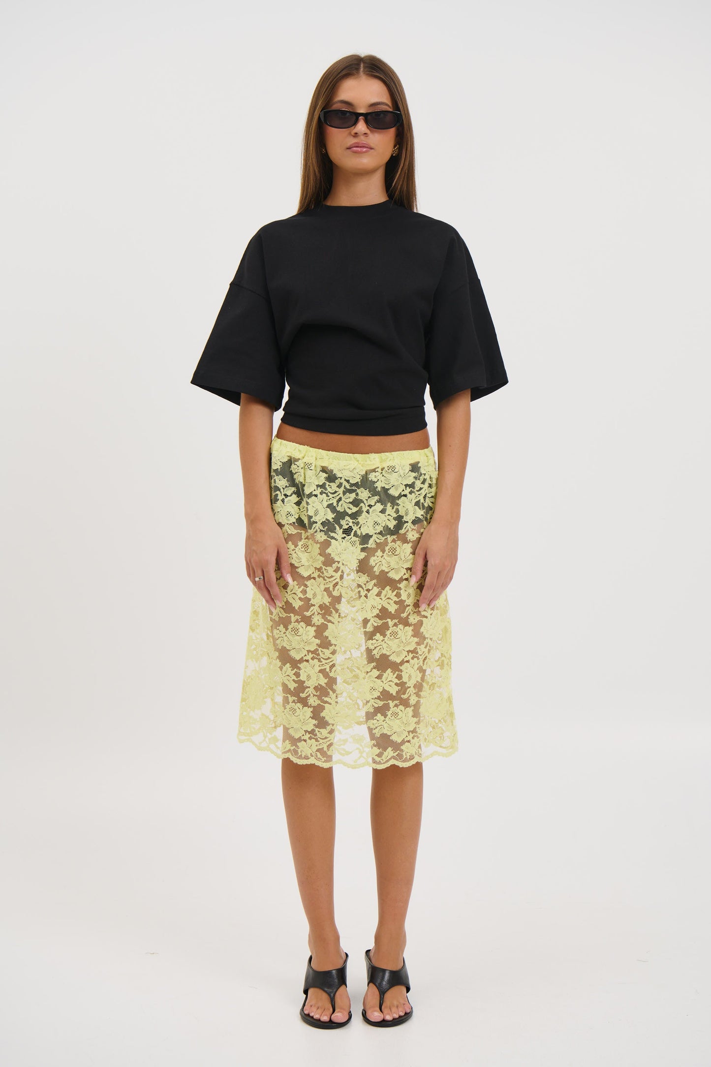 Envy Lace Skirt Lemon - FINAL SALE