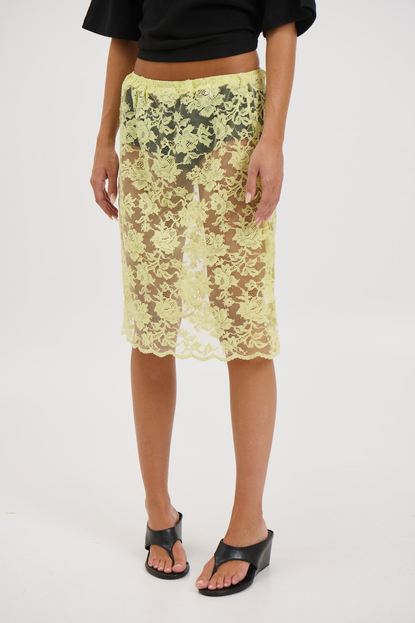 Envy Lace Skirt Lemon - FINAL SALE