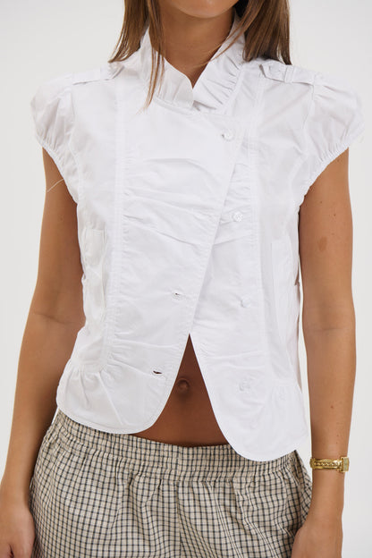 Katherine Short Sleeve Shirt White