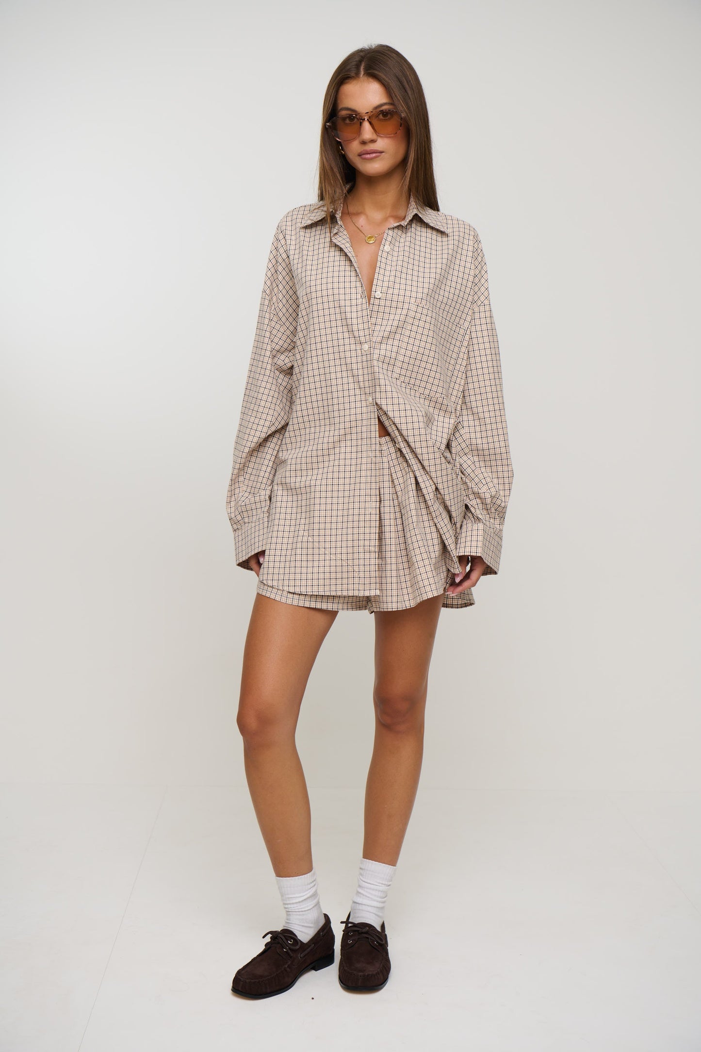 Emina Check Short Beige