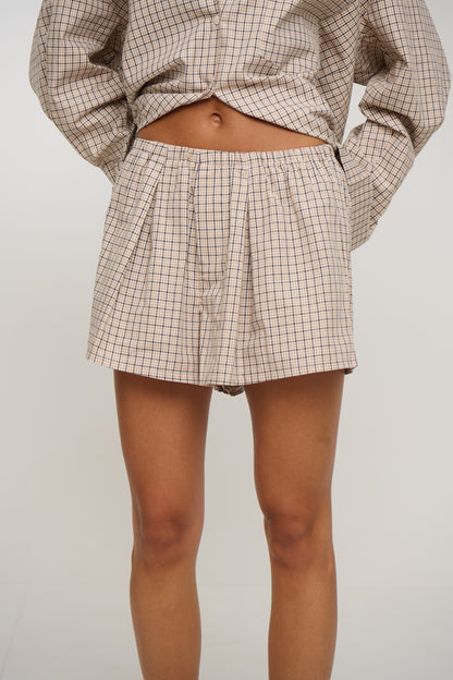 Emina Check Short Beige