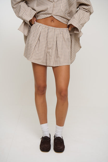 Emina Check Short Beige