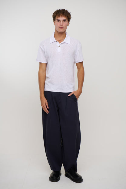 Eric Lightweight Polo White - FINAL SALE