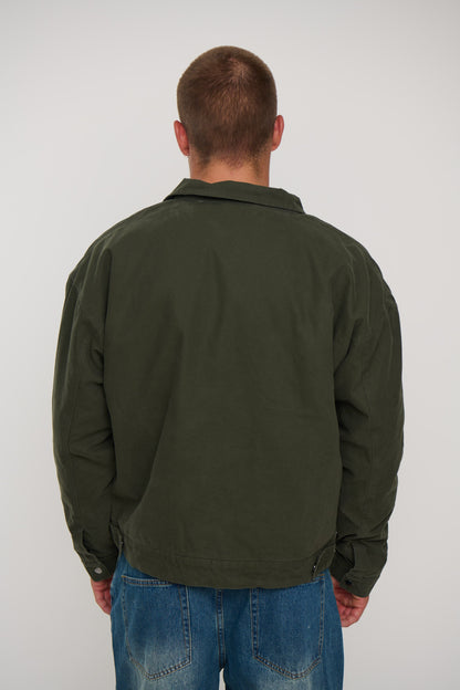 Collar Lined Jacket Khaki