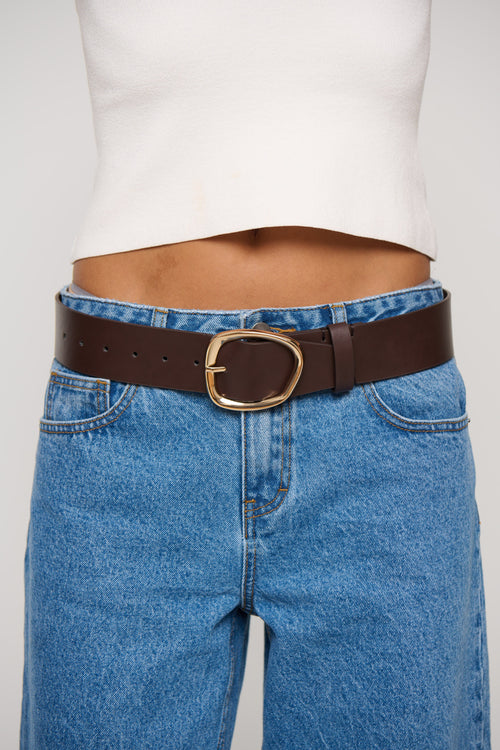 Gabriella Belt Chocolate/Gold