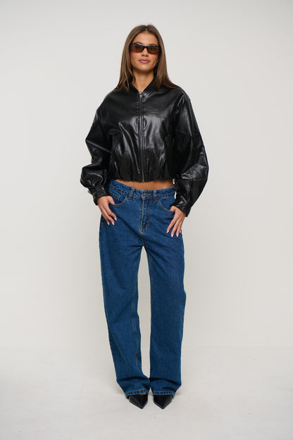 Clara Bomber Vintage Black