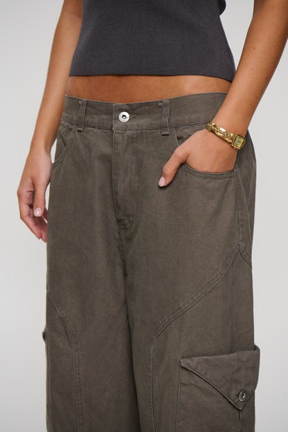 Annie Cargo Pant Dark Grey