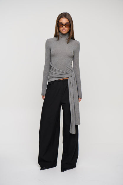 Isley Top Light Grey Marle