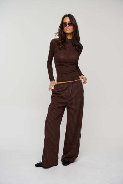 Katya Long Sleeve Top Chocolate