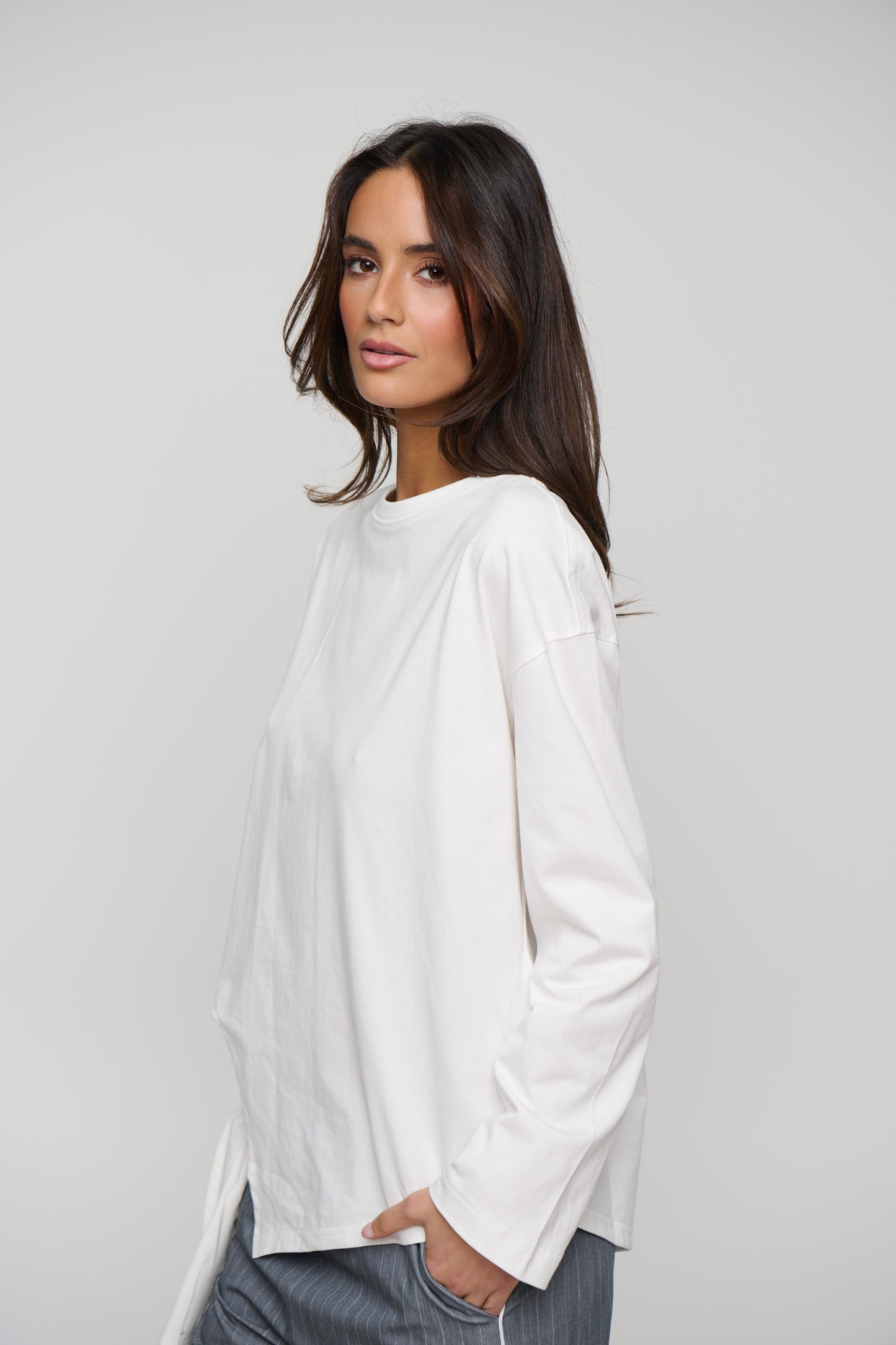 Blake Long Sleeve Tee Vanilla