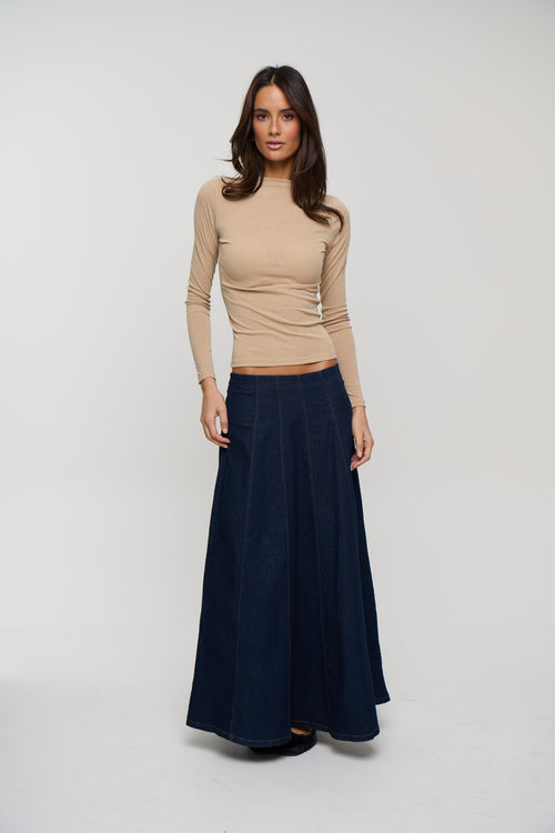 Katya Long Sleeve Top Tan