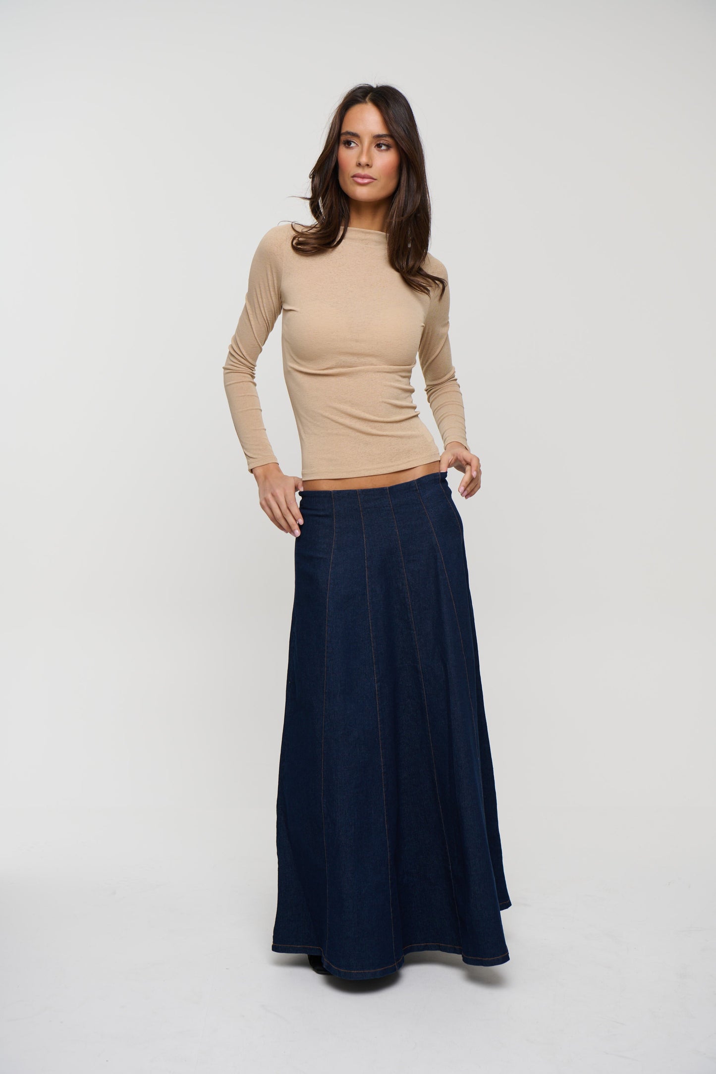 Katya Long Sleeve Top Tan