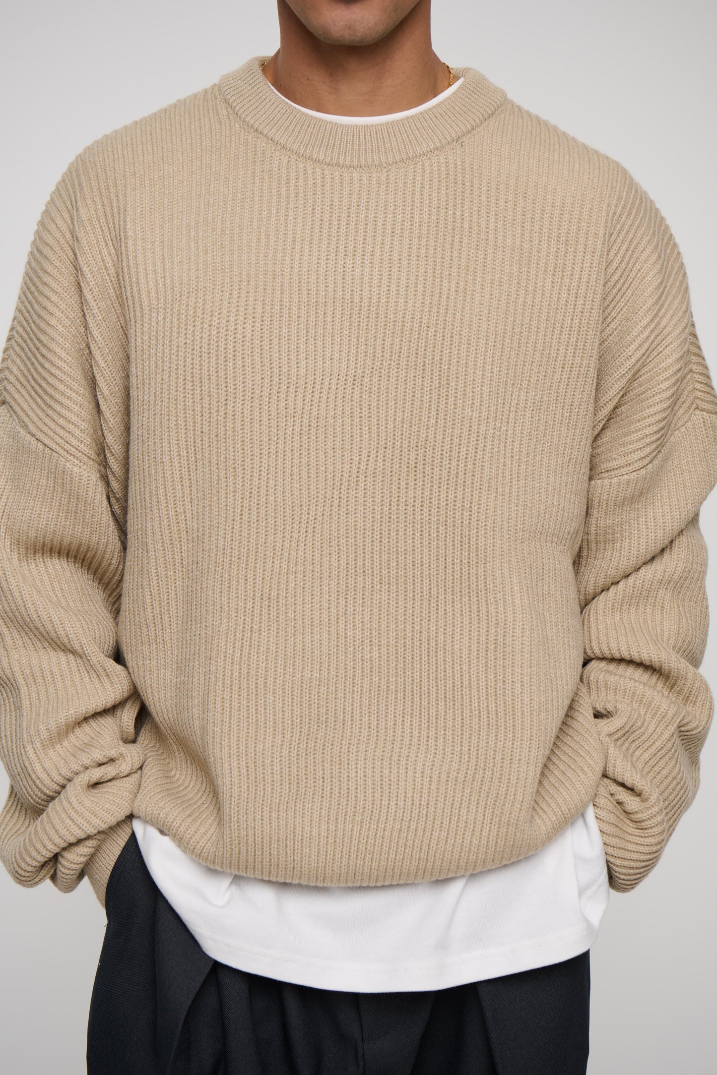 Drop Sleeve Heavy Knit Oat