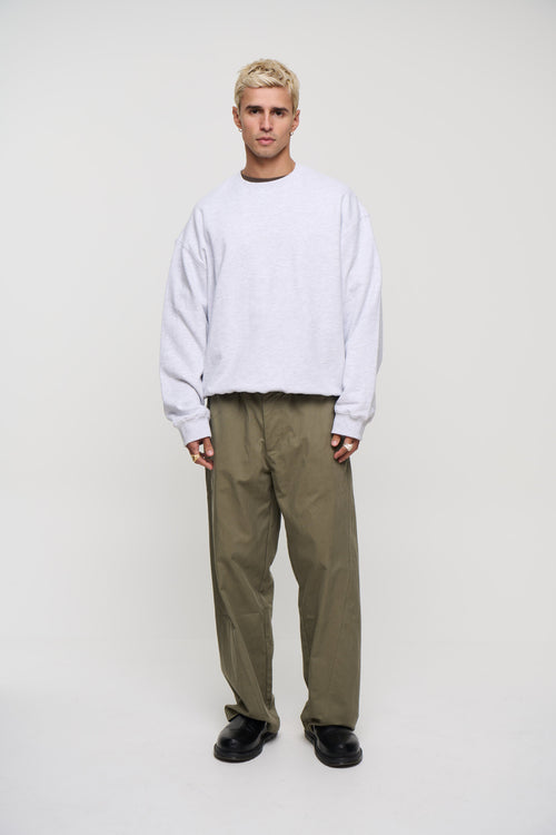 Caddy Crew Jumper White Marle