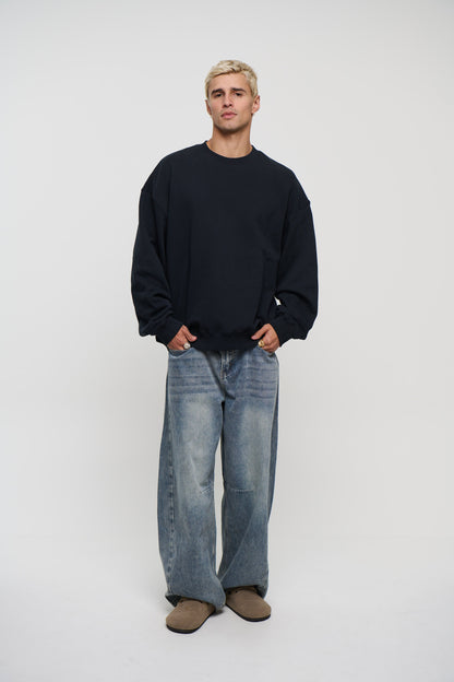 Caddy Crew Jumper Black