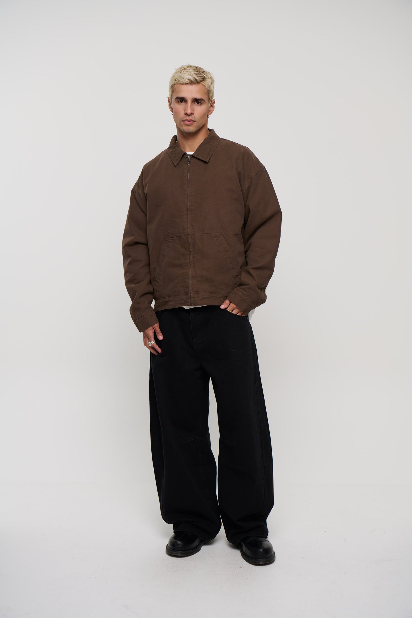 Collar Lined Jacket Dark Brown