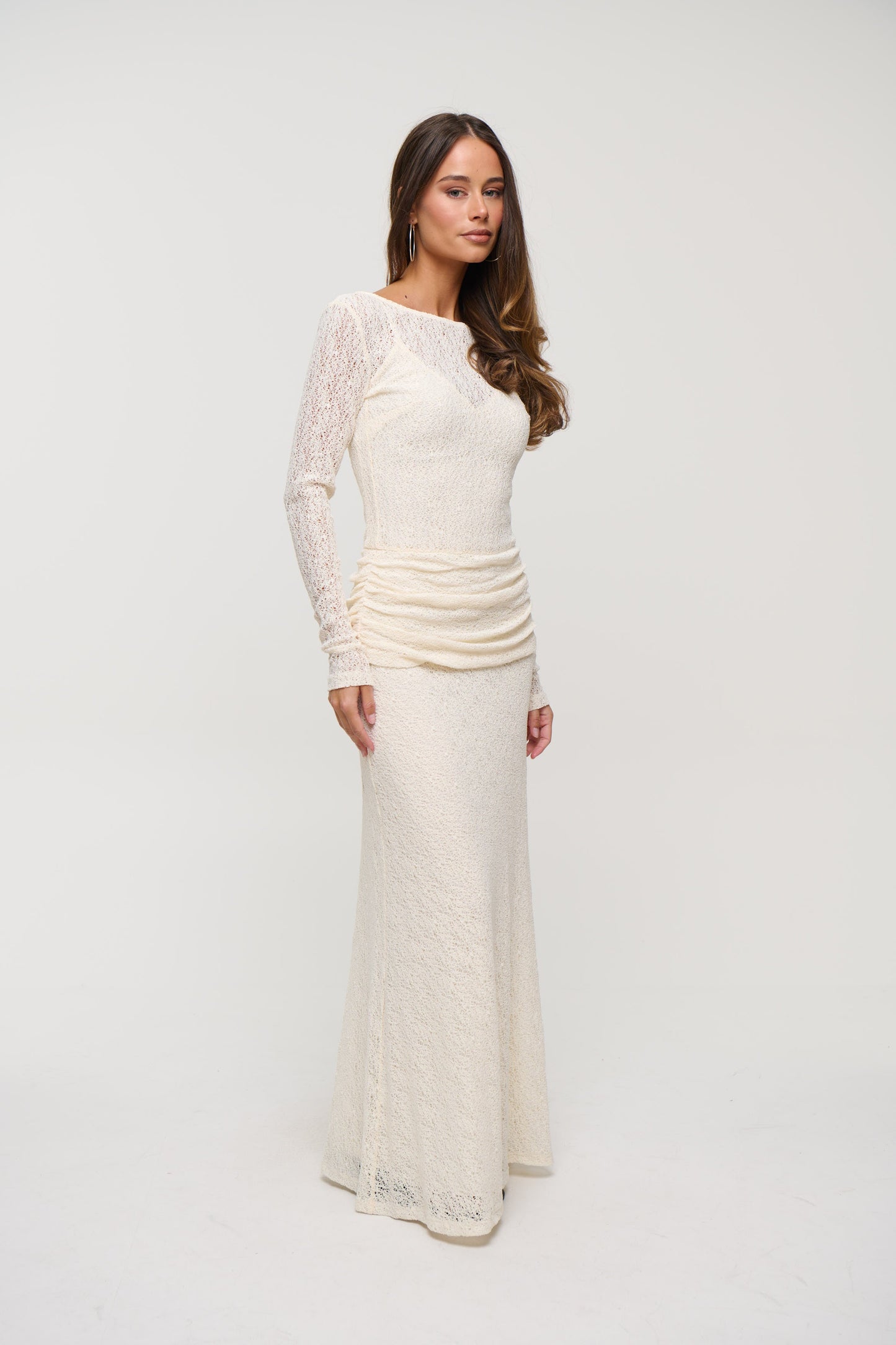 Lotus Maxi Dress Cream