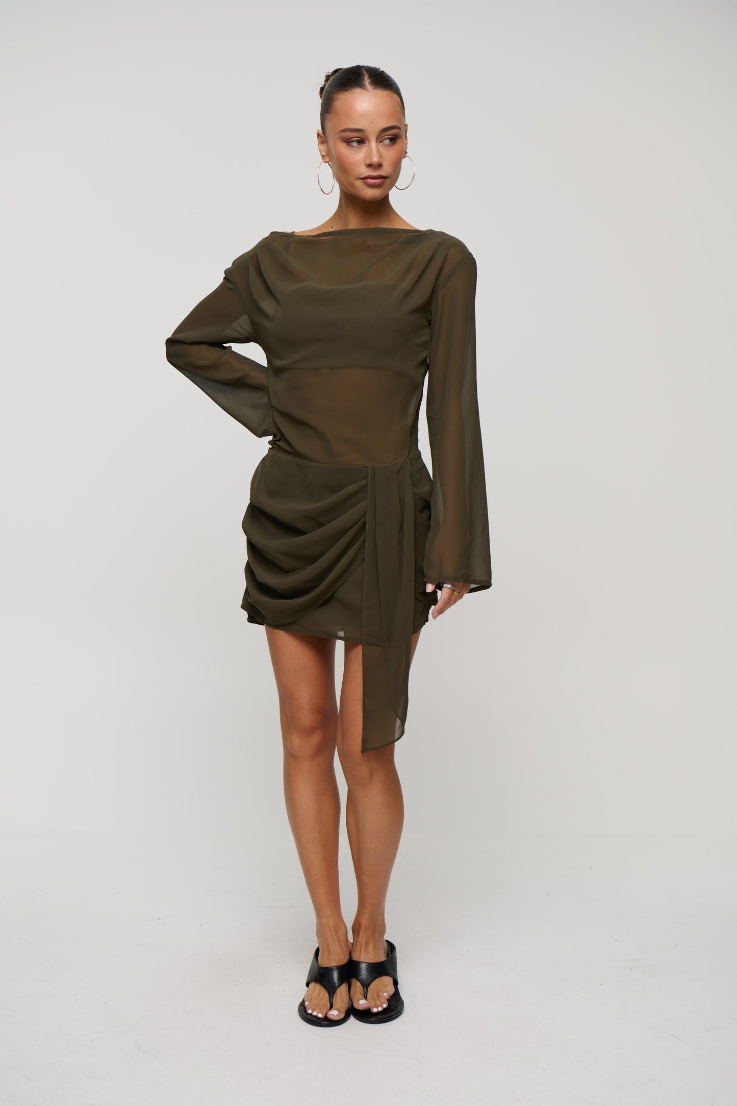 Lake Mini Dress Khaki