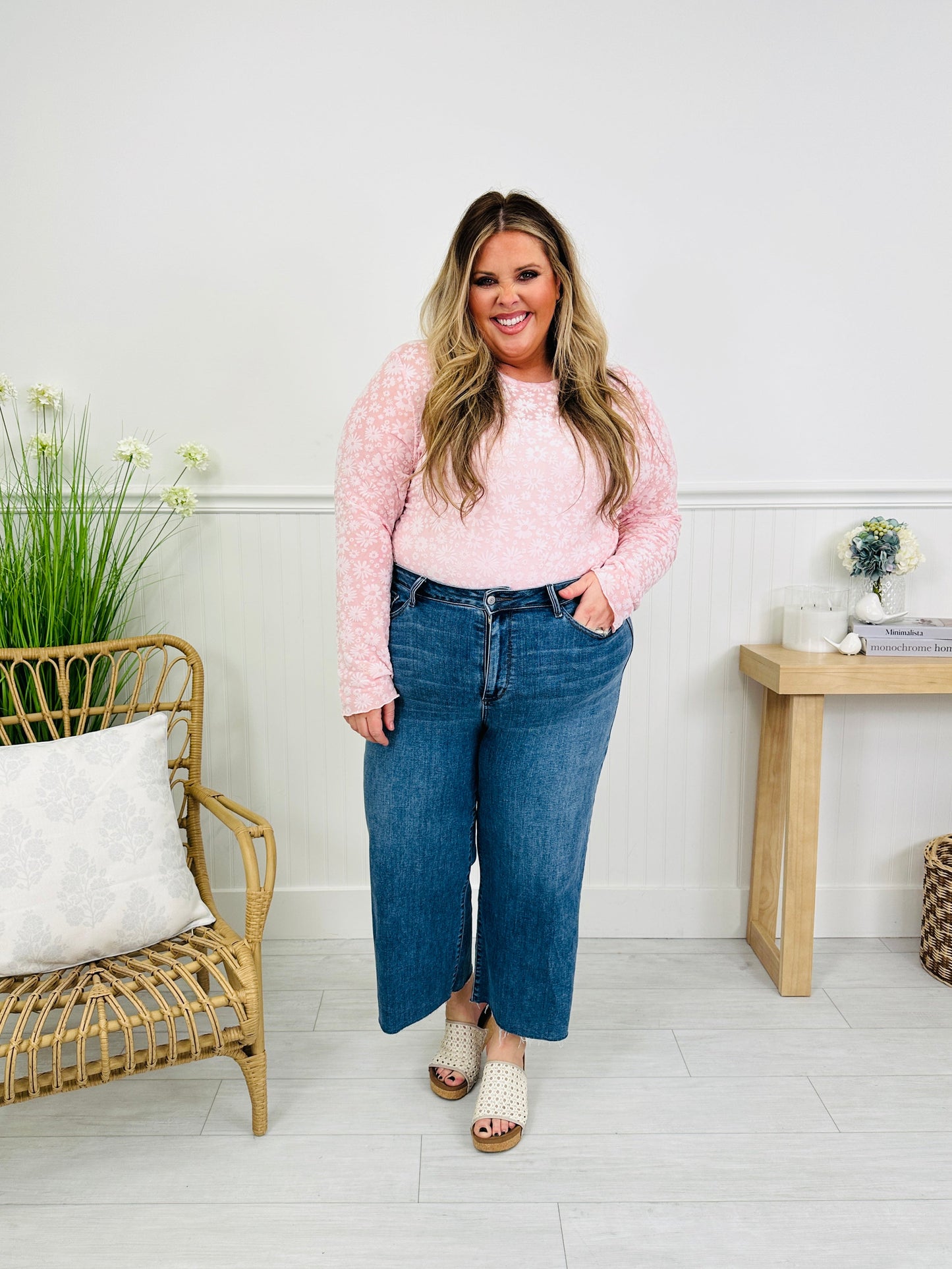 Judy Blue Fresh Start Wide Leg Cropped Jeans
