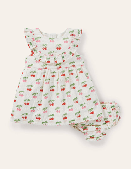 Broderie Woven Dress-Molly Mahon Cherries