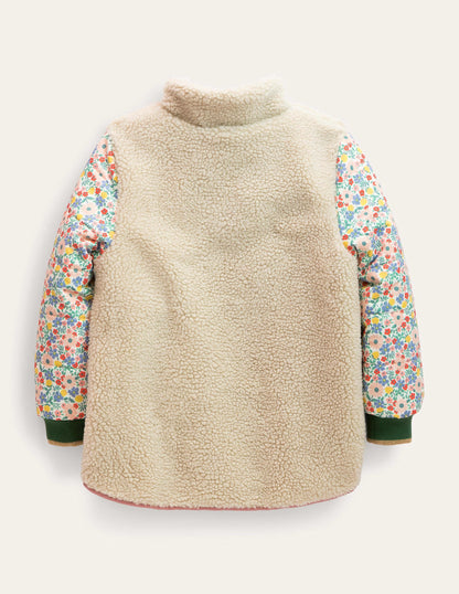 Borg Mix Coat-Vanilla Pod Floral