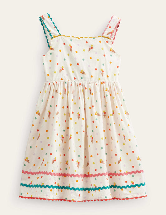 Bow Back Cotton Dress-Vanilla Pod Ice Creams