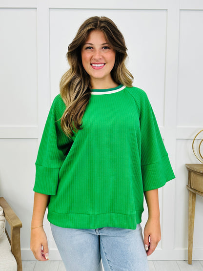 Running Around Town Top In Green