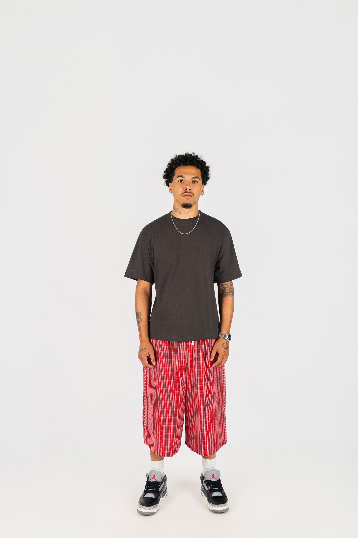 Baggy Plaid Shorts