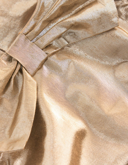 Bubble Hem Party Dress-Gold