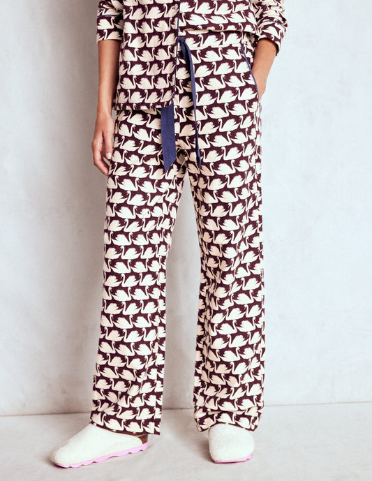 Brushed Cotton Pyjama Pants-Winetasting, Geo Swan