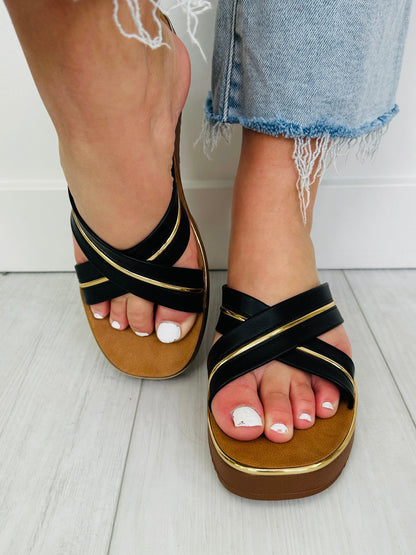 Steady Glow Sandals In Black