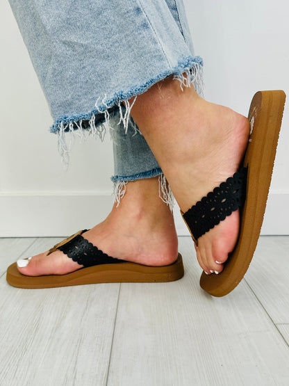 Seaside Keepsake Flip Flops In Black