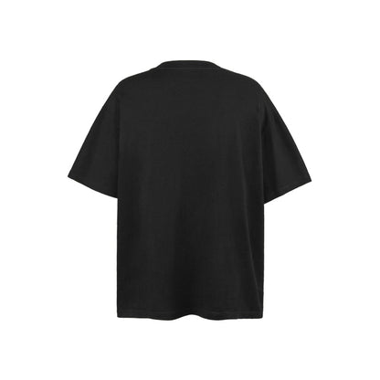 American vintage street T-shirt retro reflection print men's loose half sleeve