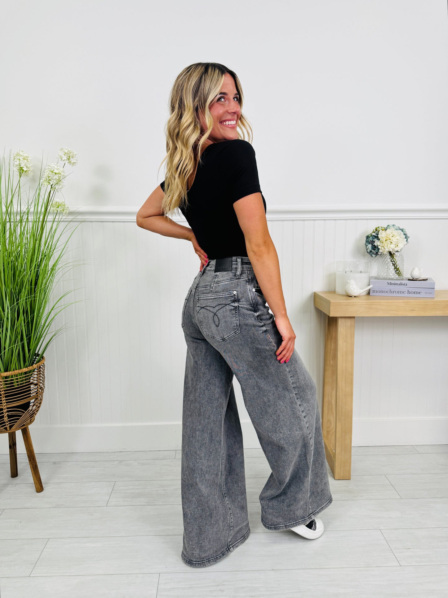Judy Blue Smoke Show Palazzo Wide Leg Jeans