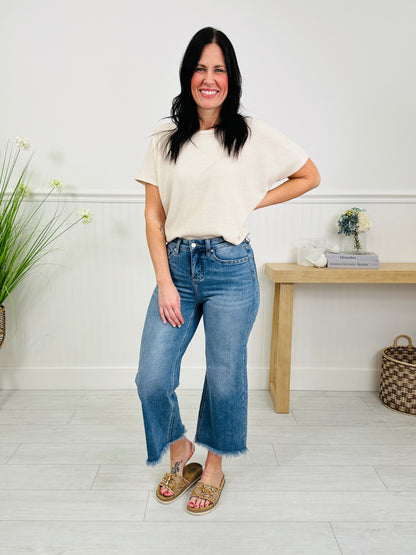 On The Go Tummy Control Wide Leg Jeans