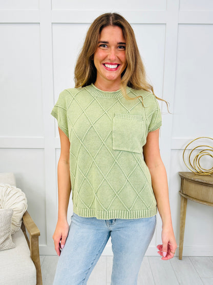 The Signature Stitch Top In Lt Olive